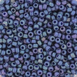 Miyuki 11-4703 opaque glazed frosted rainbow bayberry