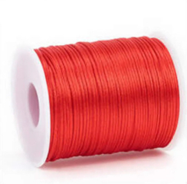 Satijn koord 2,5mm Rood