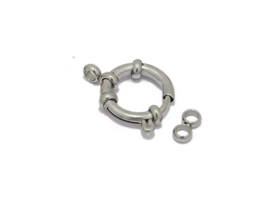 Boeislot 12mm zilver stainless steel
