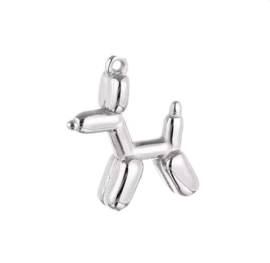 Bedel balloon Dog stainless steel zilver