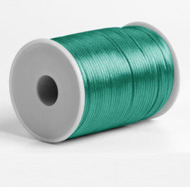 Satijn koord 2,5mm teal green