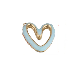 Bedel hart Goud - blauw  stainless steel