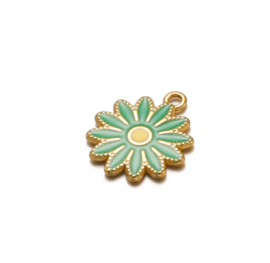 Bedel flower green - Gold stainless steel