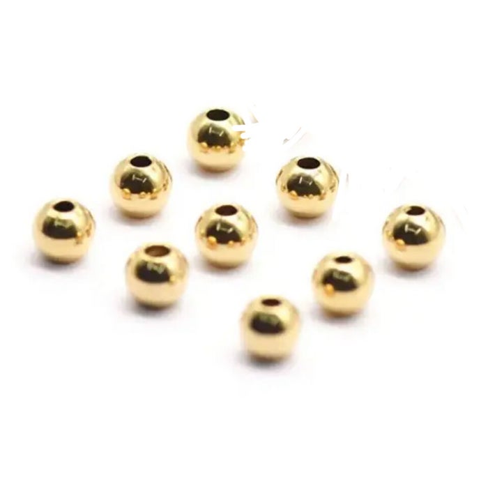 Kralen 3mm stainless steel goldfilled Goud 50 stuks