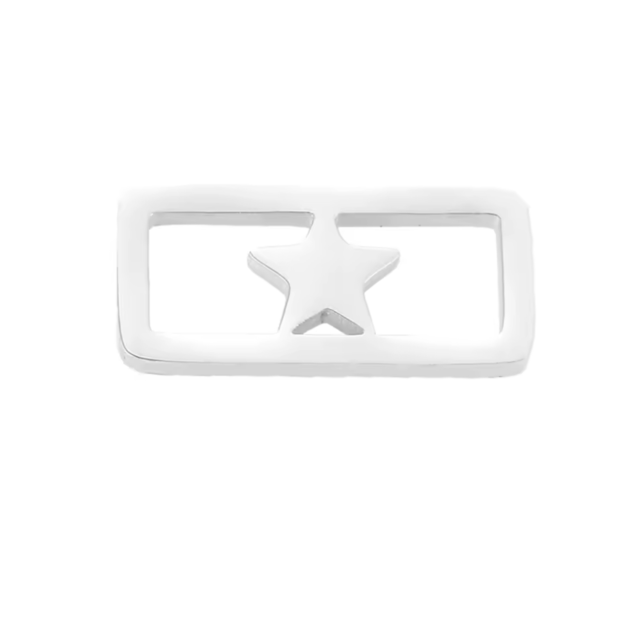 Tussenstuk ster stainless steel Zilver
