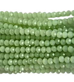 Facet kralen crystal green 6mm