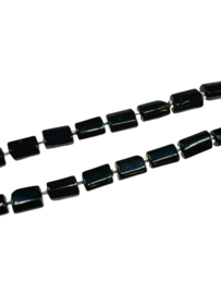 Natuursteen kralen 8x11mm zwarte toermalijn 31 stuks
