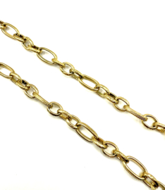 Jasseron / ketting anker schakel Goud stainless steel ( Rvs )