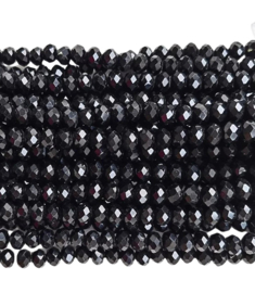 Facet kralen black 6mm