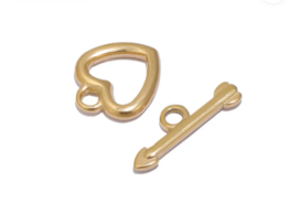 Hart sluiting Goud stainless steel