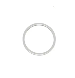 Tussenstuk cirkel zilver stainless steel 5 stuks