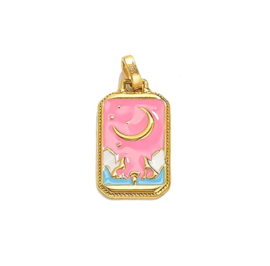 Bedel / hanger Tarot Gold - Pink