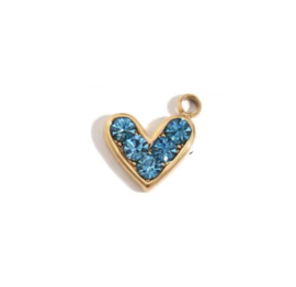 Bedel Hartje Blauw Stainless steel & zirkonia