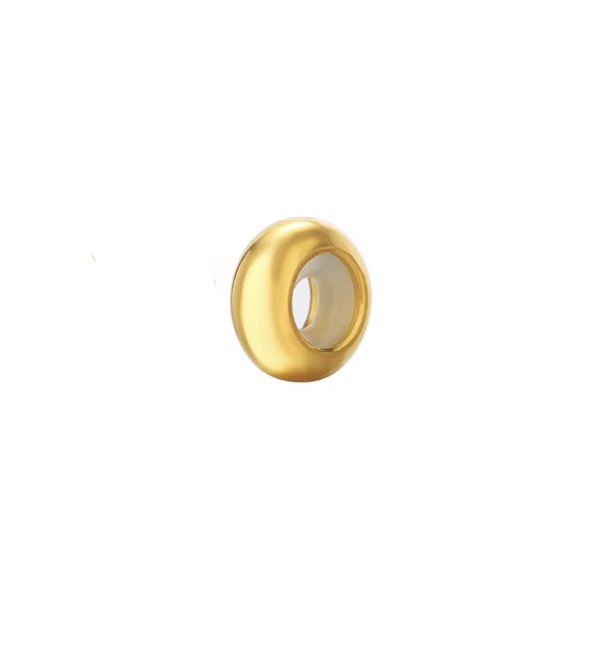 Macrame sluiting / bead stopper stainless steel 9mm