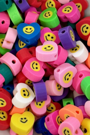 Polymeer kralen smiley hearts 20 stuks