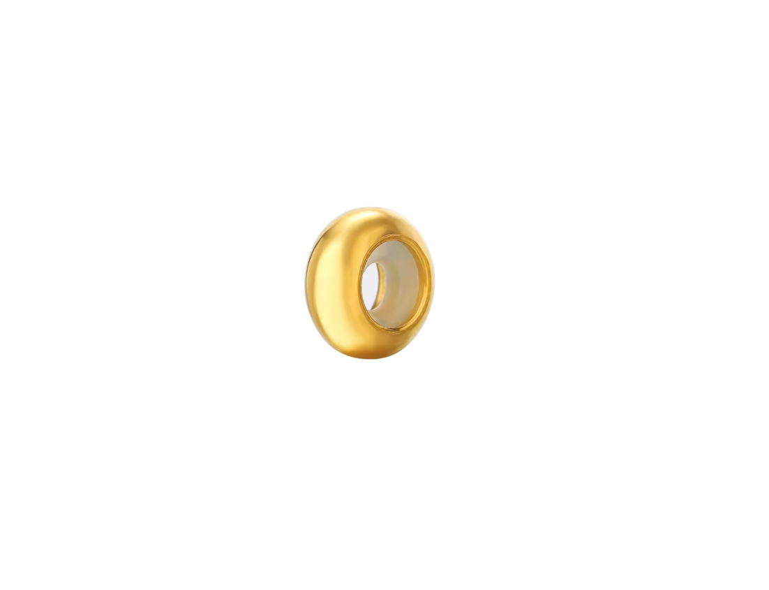 Macrame sluiting / bead stopper stainless steel 8mm