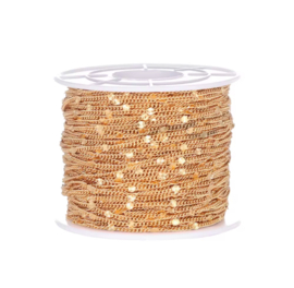 Jasseron / ketting schakel 2mm Goud stainless steel Goud