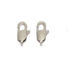 Kreeft sluiting 13 mm zilver stainless steel