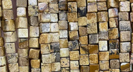 Natuursteen kralen tubes 4x4mm picture stone