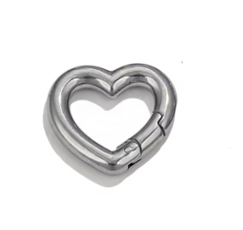 Sluiting / connector stainless steel zilver