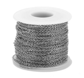 Jasseron 1,5mm zilver stainless steel ( rvs )