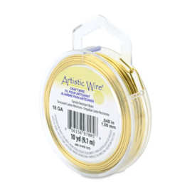 Artistic Wire 18 Ga. 1mm tarnish resistant brass  9,1 meter