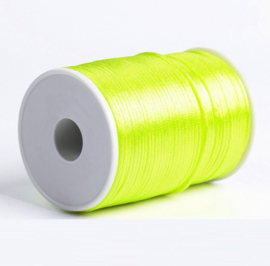 Satijn koord 2,5 neon yellow