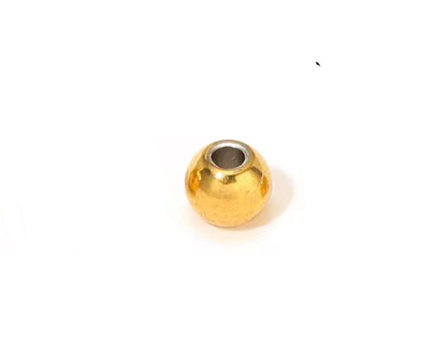 Kralen 6mm stainless steel goldfilled Goud 15 stuks