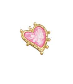 Bedel Colorful Heart stainless steel Roze