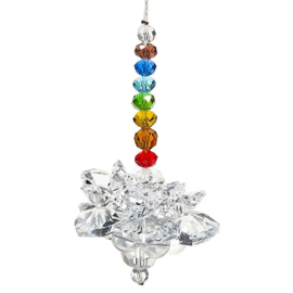 Feng Shui kristallen lotus met chakra ketting