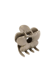 Hair Clip Flower XL Grey