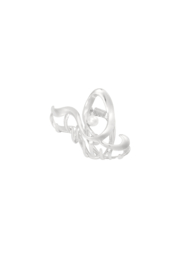 Hair Clip Silver Pearl