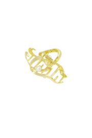 Hair Clip Golden Pearl