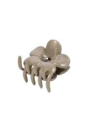 Hair Clip Flower XL Grey