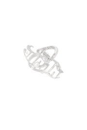 Hair Clip Silver Pearl