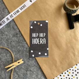 Cadeaulabel: Hiep Hiep Hoera