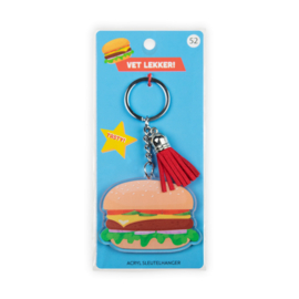 Acryl sleutelhanger: Hamburger