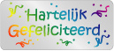Sticker: Hartelijk Gefeliciteerd