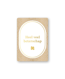 Cadeaukaart A7: Heel veel beterschap + klavertje