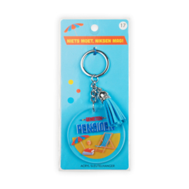 Acryl sleutelhanger: Pensioen