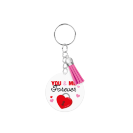 Acryl sleutelhanger: You & Me