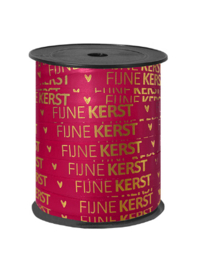 Lint: Fijne kerst roze/goud