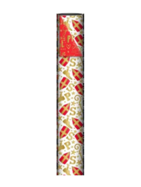 Cadeaupapier: Mijter pret wit