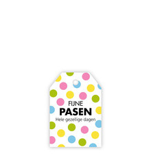 Cadeaulabel: Fijne Pasen. Hele gezellig dagen.