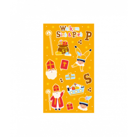 Stickervellen:  Sinterklaas  (vrolijk welkom)