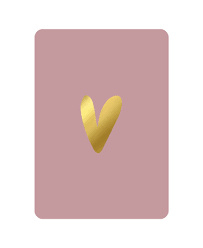 Ansichtkaart  : Hartje (blush)