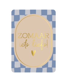 Ansichtkaart: Zomaar iets liefs + hart