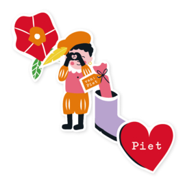 Stickerset: Piet plaatjes divers (4 varianten)
