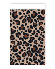 Cadeauzakje 17 x 25cm: Leopard beige