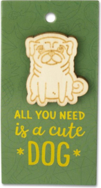 Houten Broche Dog